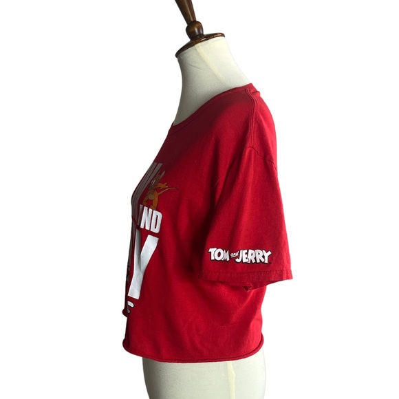 Tom and Jerry Red T-shirt crop top - Picture 3 of 5